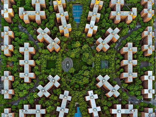 عکاسی هوایی از ساختمان های شهر های نیویورک و لس آنجلس
