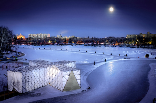 RAW:Almond رسورانی بر روی سطح یخی / از فینالیست های مسابقات طراحی فضاهای موقت در سال ۲۰۱۵