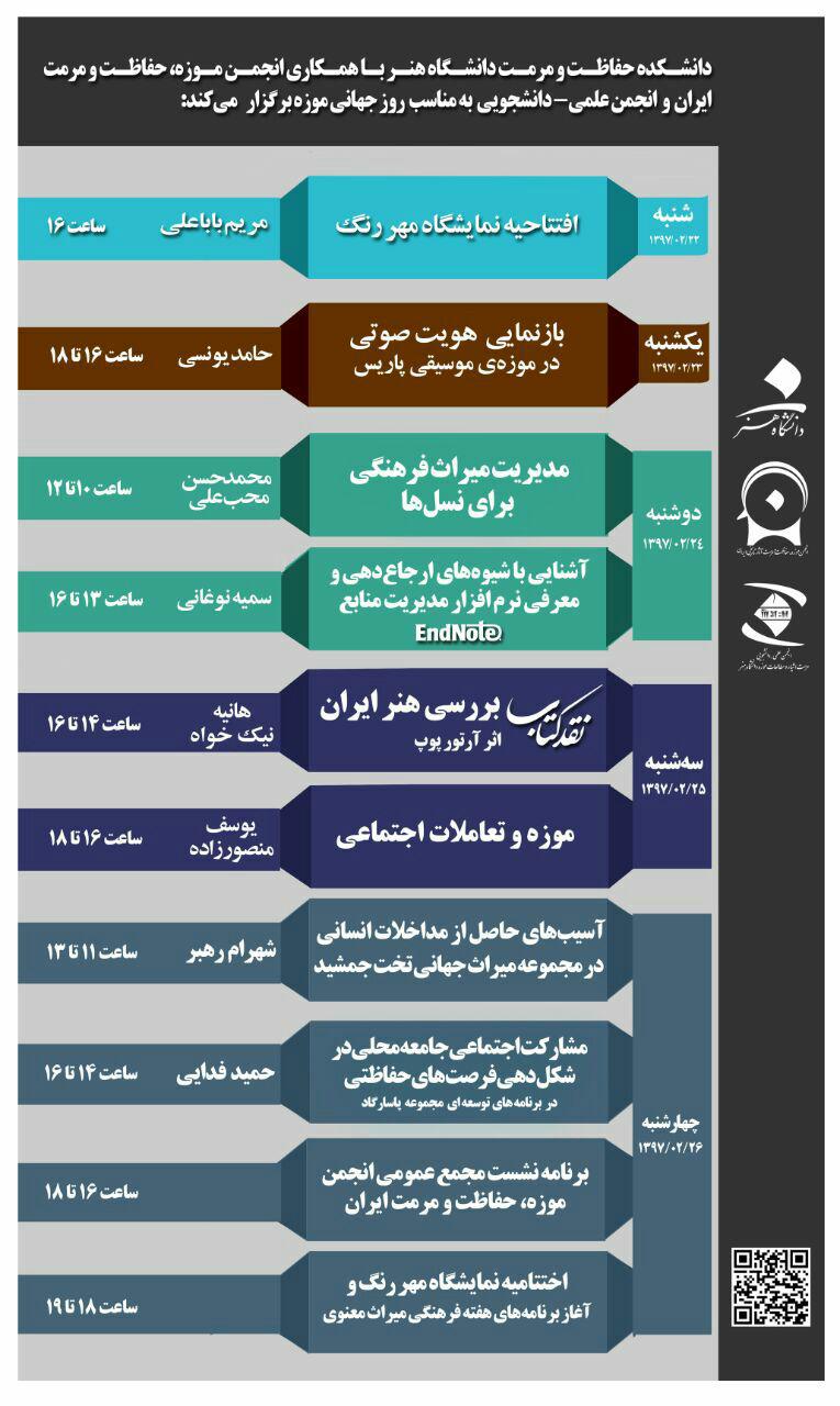 دانشکده حفاظت و مرمت به مناسبت روز جهانی موزه برگزار می کند