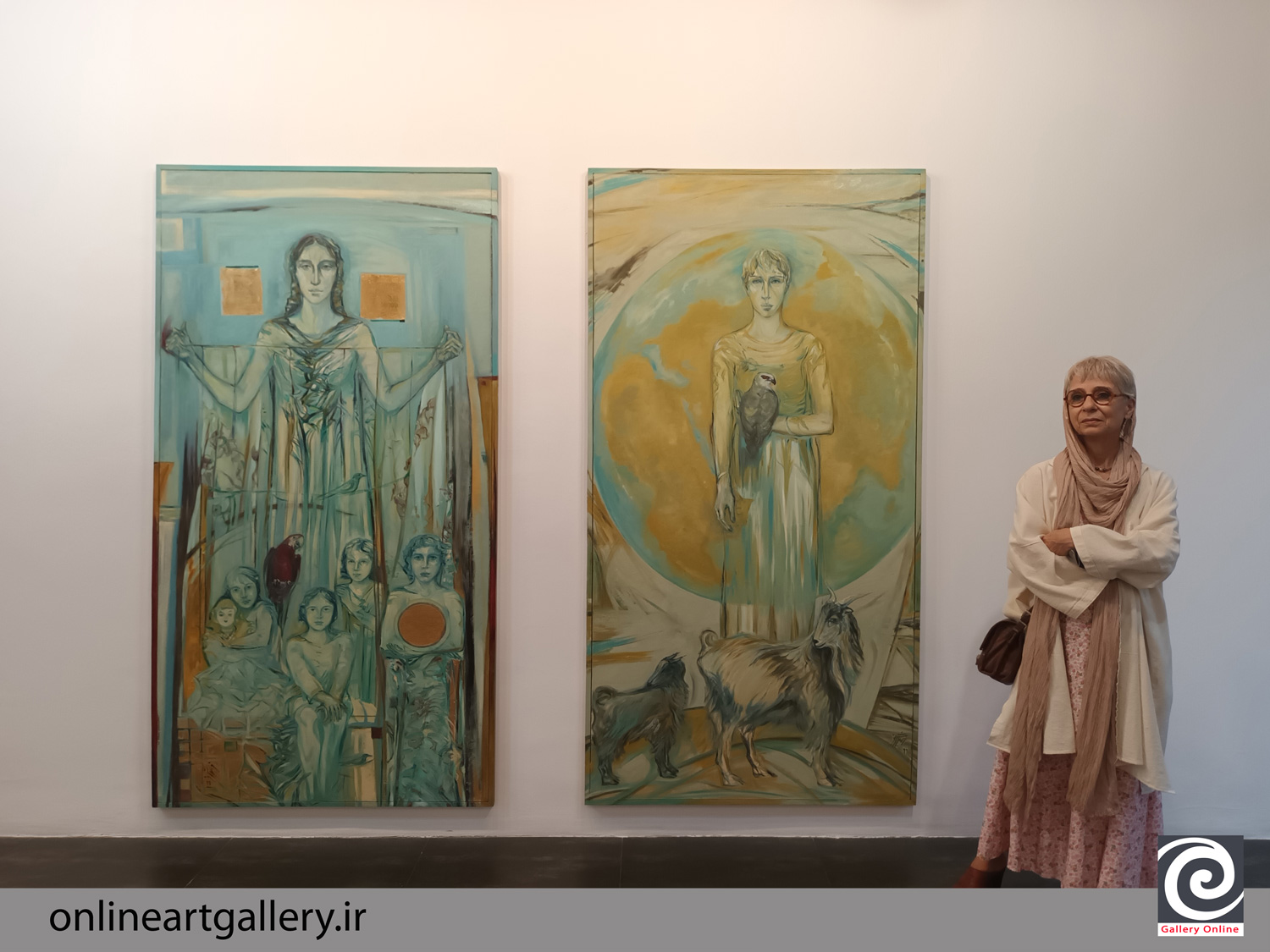 گزارش تصویری نمایشگاه نقاشی های فرشته یمینی شریف