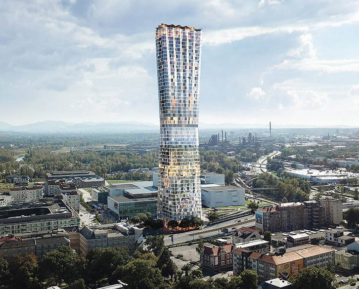 CHYBIK + KRISTOF unveils ostrava tower, tallest skyscraper in the czech republic