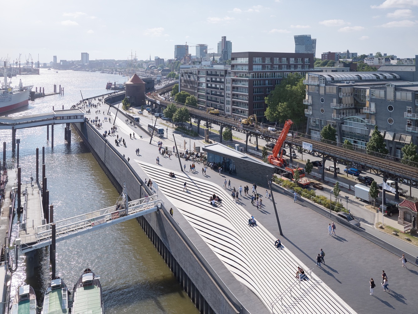 Design by Zaha Hadid Architects in Niederhafen River Promenade