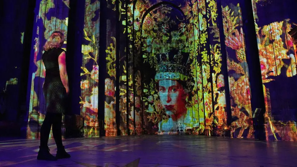 Immersive royal display lights up cathedral