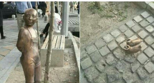 مجسمه "کودک" در میدان ونک ربوده شد