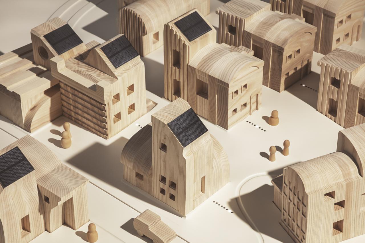 آزمایشگاه تحقیقاتی IKEA SPACE10 یک روستای خورشیدی را با انرژی تجدید طراحی میکند