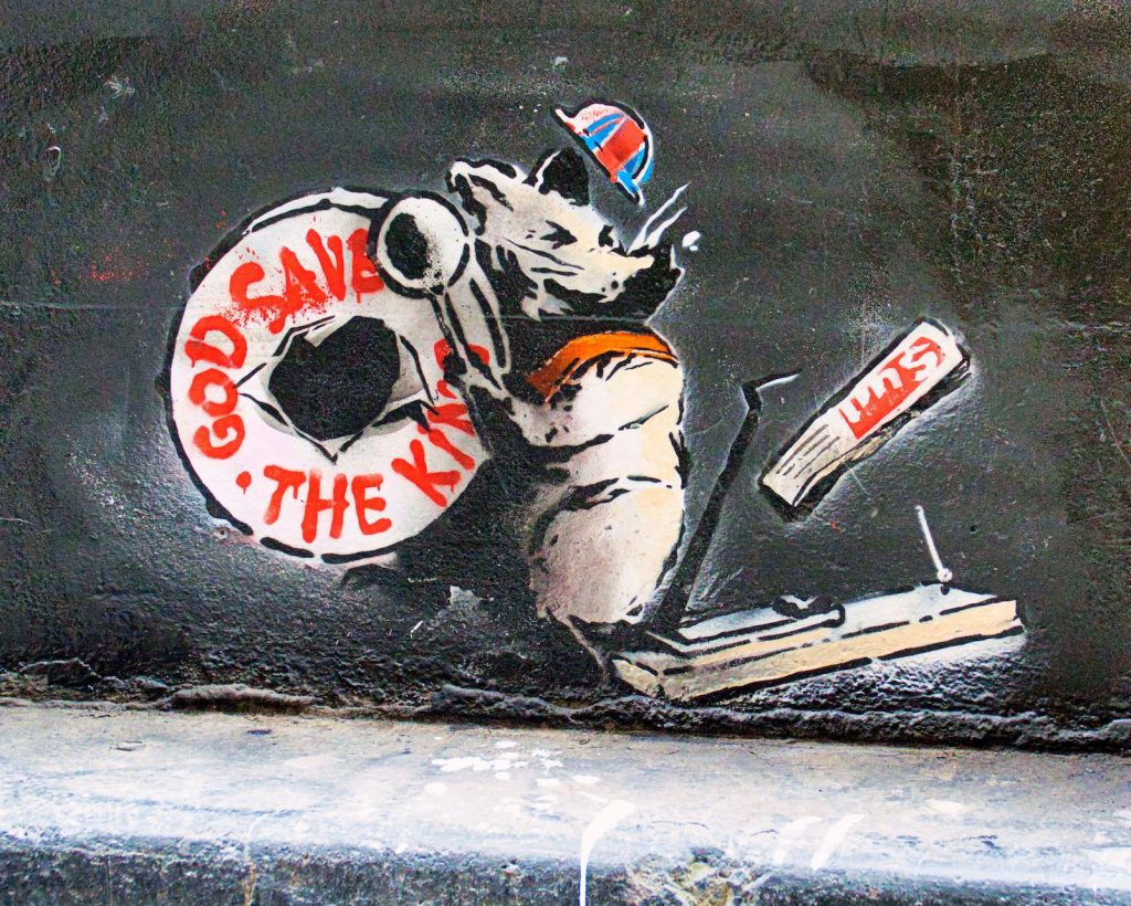 اثری شبیه به کار Banksy در Glasgow ظاهر شد