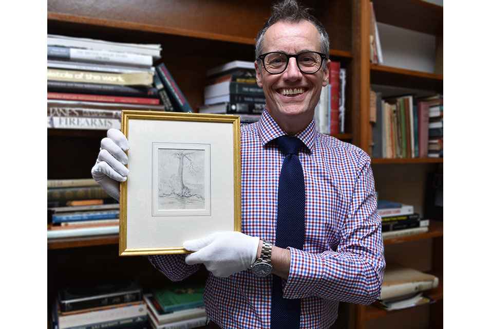 Rare Constable drawing comes to auction at Halls after more than 40 years in a private collection