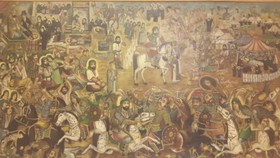 افتتاح نمایشگاه نقاشی قهوه‌خانه‌ای «پرده‌های ماتم»