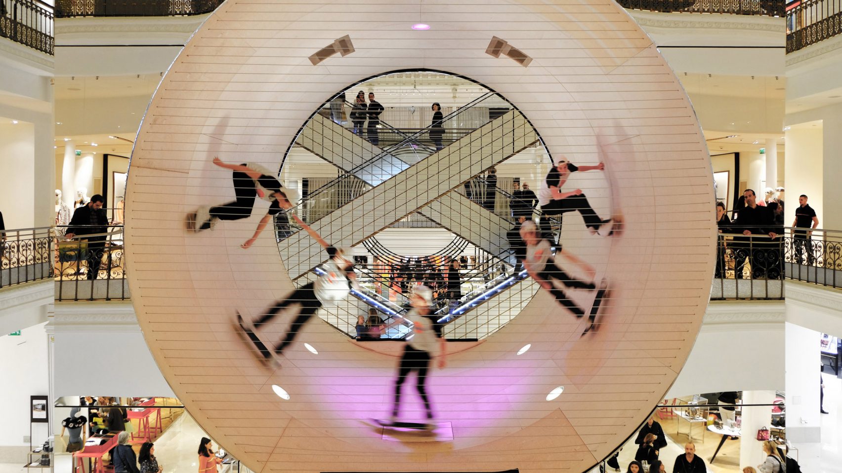 MANA and Scott Oster insert mirrored skate ramp into Parisian store