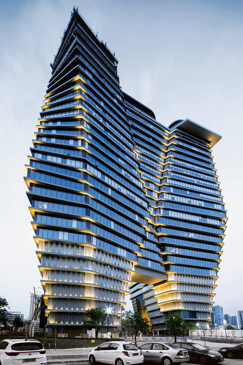 ron arad designs tel aviv office tower from an upside down perspective