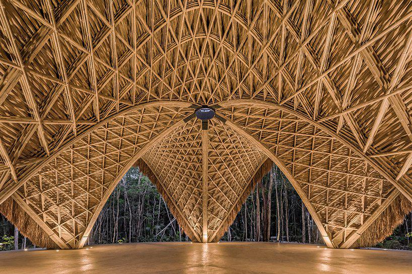 CO-LAB designs the LUUM temple with sweeping catenary arches made from bamboo