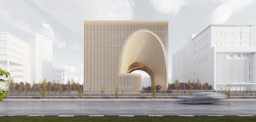 nextoffice reinterprets traditional iranian construction with headquarters in mashhad